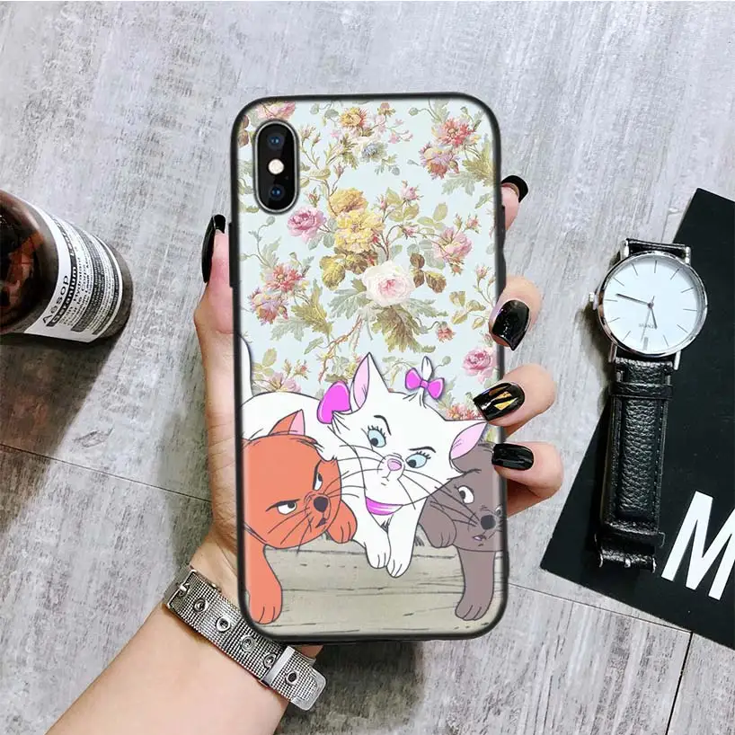 BA180-7 Marie Aristocats черный чехол для телефона Apple IPhone 11 Pro XS MAX XR 7 8 6 6S Plus X 10 Ten 5 5S SE Coque Shell - Цвет: BA180-7