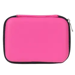 Compact EVA Hard Drive and Accessory Carrying Case (Rose Red)