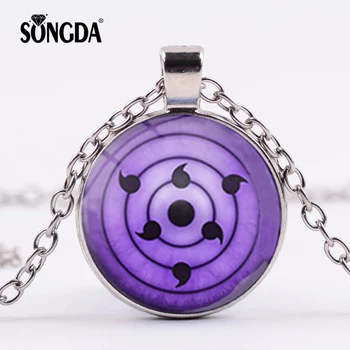 

SONGDA Uchiha Clan Rinnegan Sharingan Eye Pendant Necklace Anime Naruto Alloy Chain Choker Sasuke Itachi Kakashi Cosplay Jewelr