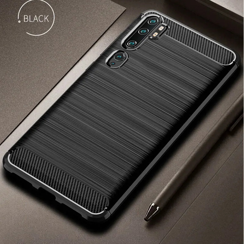 Чехол для телефона Xiaomi Mi Note 10 мягкий силиконовый чехол CC9 Pro бампер из углеродного
