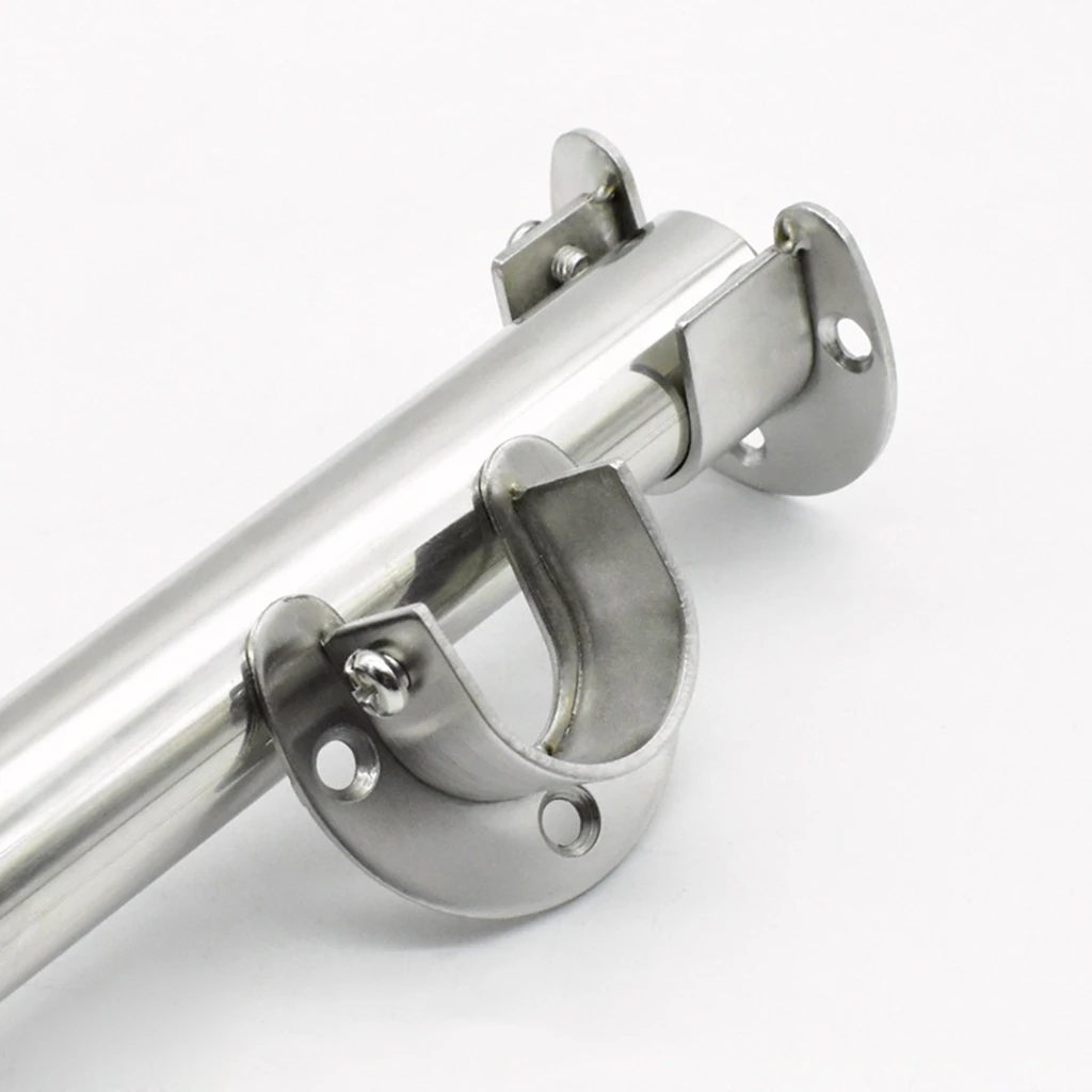Soportes de barra para Cortina de soporte de acero inoxidable en forma de U, con tornillos, 2 piezas|Soportes| - AliExpress