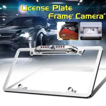 

Car Rear View Backup Camera 8 IR Night Vision US License Plate Frame Mount CMOS