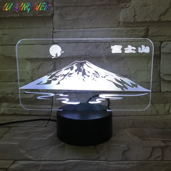 

Japanese Things Baby Night Light LED Color Changing Bedside Atmosphere Novelty Lamps Festival Present Usb Led Lamp 3D Mount Fuji