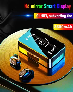 

TWS Bluetooth 5.0 Earphones 3500mAh Charging Box Wireless Headphone 9D Stereo Sports Waterproof Earbuds Headsets With Microphone