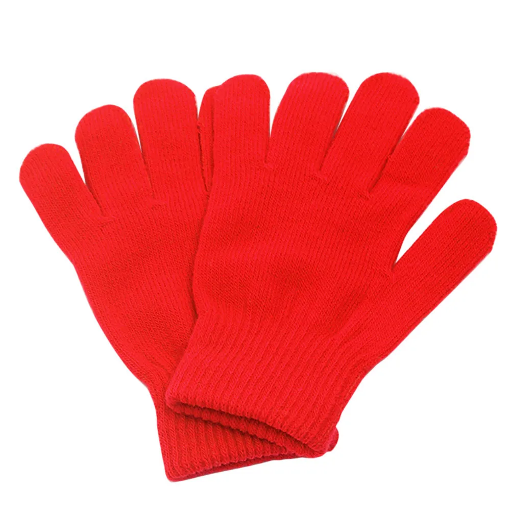 Winter Children Mittens Baby Boys Girls Knitted Gloves Warm Full Finger Mittens Gloves Mixed Colorfor Children Toddler Kids