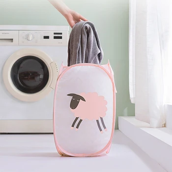 

AA Laundry Bucket Floral Print Large Capacity Foldable Laundry Bucket Storage Bag Dirt Clothes Organizer