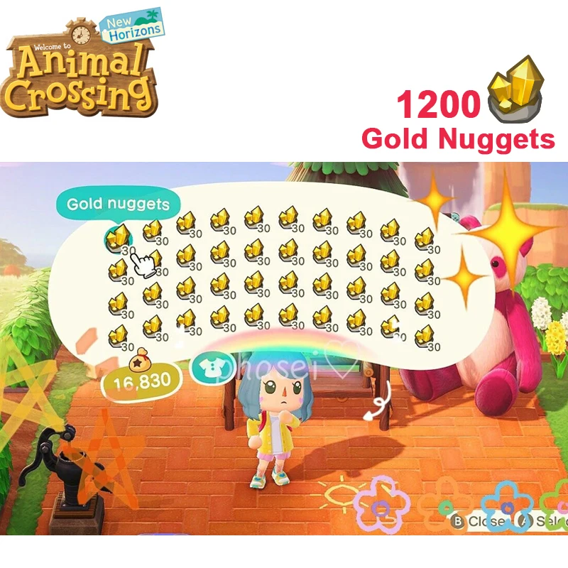 

1200 Gold Nuggets Animal Crossing New Horizons Gold Nuggets Online recharge service [Digital Code] Gold Nuggets Fast delivery