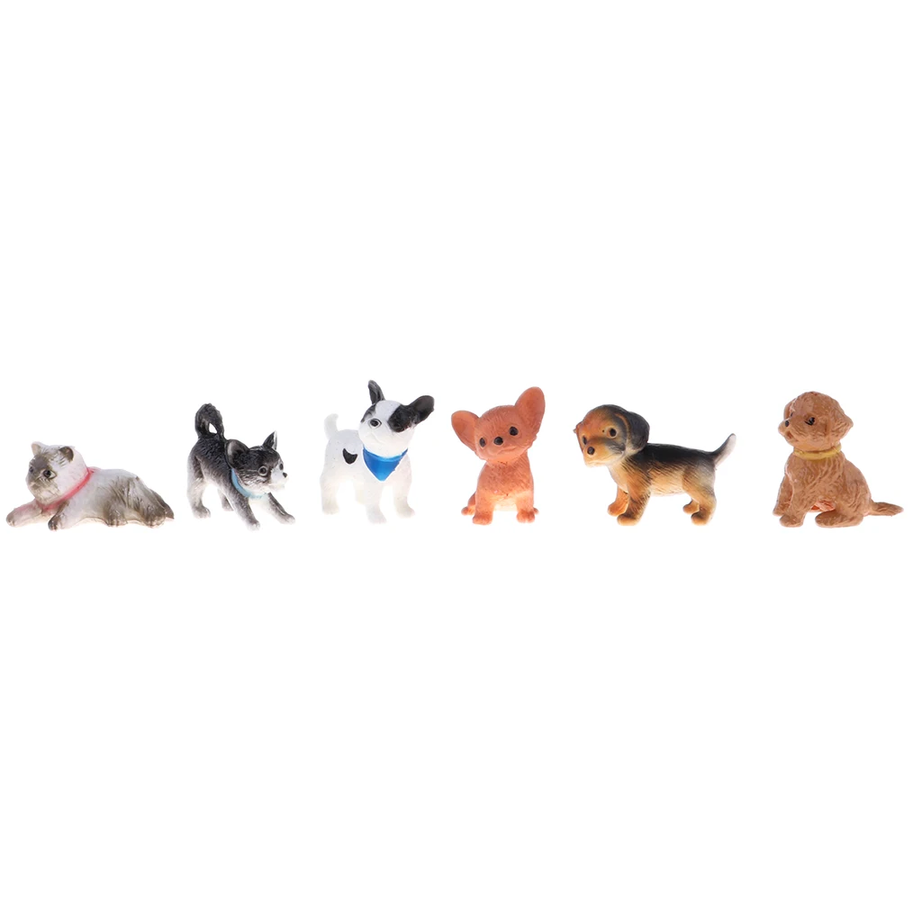 6 Pcs Resin Solid Transformation Animal Figures Toys for Kids Children Simulation Ornaments Model Toy Room Decoration Kids Gift