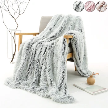 

New Arrival Luxury Long Shaggy Throw Blanket Bedding Sheet Large Size Blanket Warm Soft Thick Fluffy Sofa Sherpa Blankets
