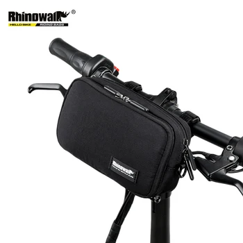 

RHINOWALK Bicycle Bag Waterproof Handlebar Front Frame Tube Bag Multi-Functional Bike Mobile Phone Case Black Gray Colors X2011