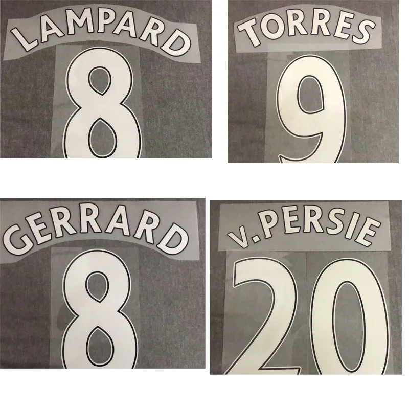 #8 GERRARD Nameset Lampard #9 Торрес #20 v.persie наименование по индивидуальному заказу с любым