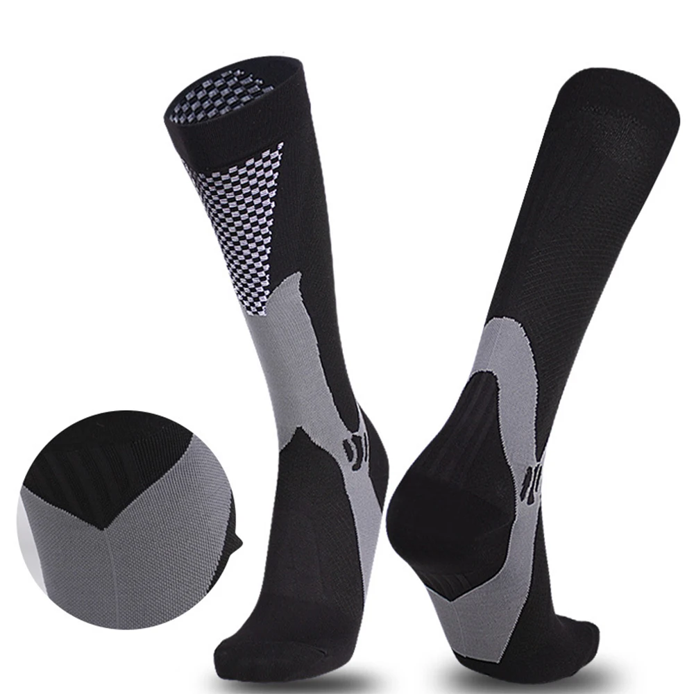 SFIT MoneRffi, пара, унисекс, до колена, компрессионные, спортивные носки, для бега, тянущиеся, голень, Splints, полеты, спортивные носки для мужчин и женщин, для велоспорта