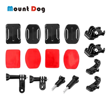 

For Gopro Hero 7/6/5/4/3+ Action Sport Camera Go Pro Accessories Kit Curved Screw Helmet Flat Mount For Xiaomi Yi 4K pro Camera