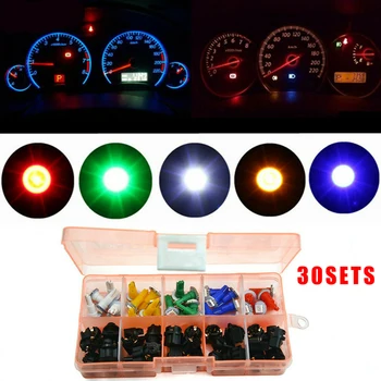 

30PCS /set T5 LED Bulbs Car Instrument Panel Lamp Auto Dashboard Warming Indicator Light