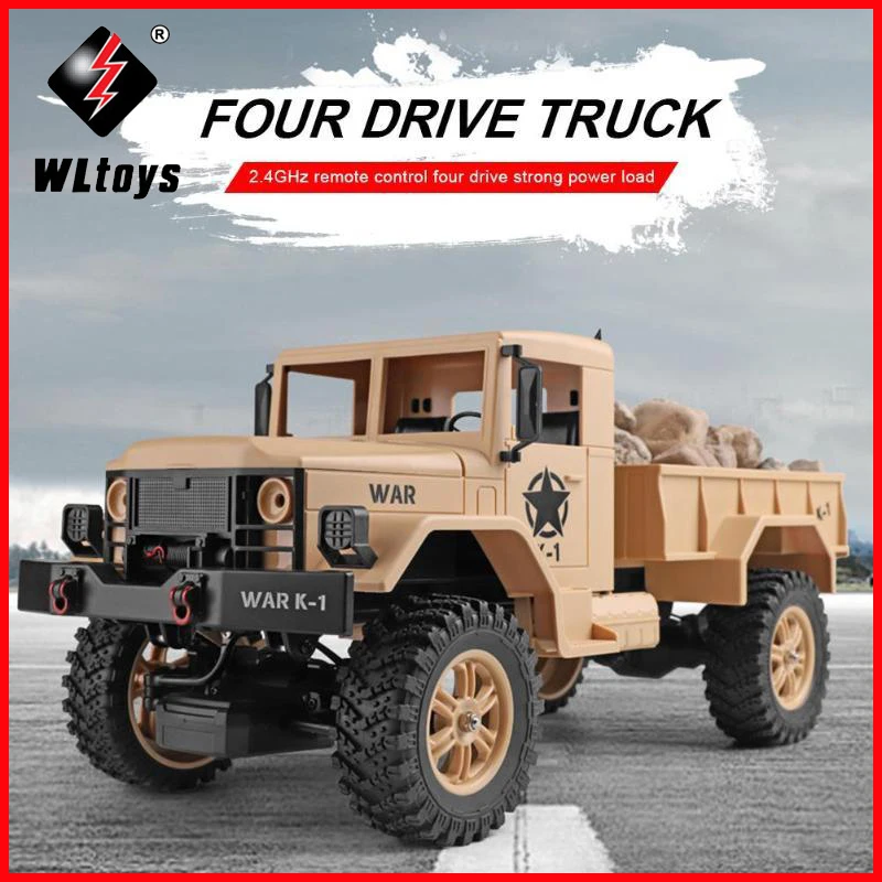 WLtoys 124301 2,4 ГГц 1/12 4WD внедорожный Радиоуправляемый Военный грузовик Радиоуправляемый автомобиль пульт дистанционного управления для детей