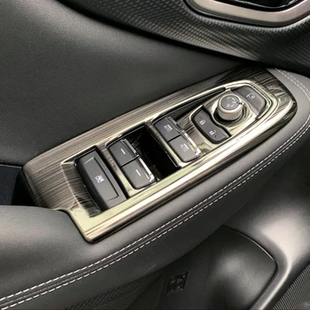 

For Subaru Forester SK 2019 Steel Window Lift Adjustment Switch Frame Cover Trims 4Pcs RHD