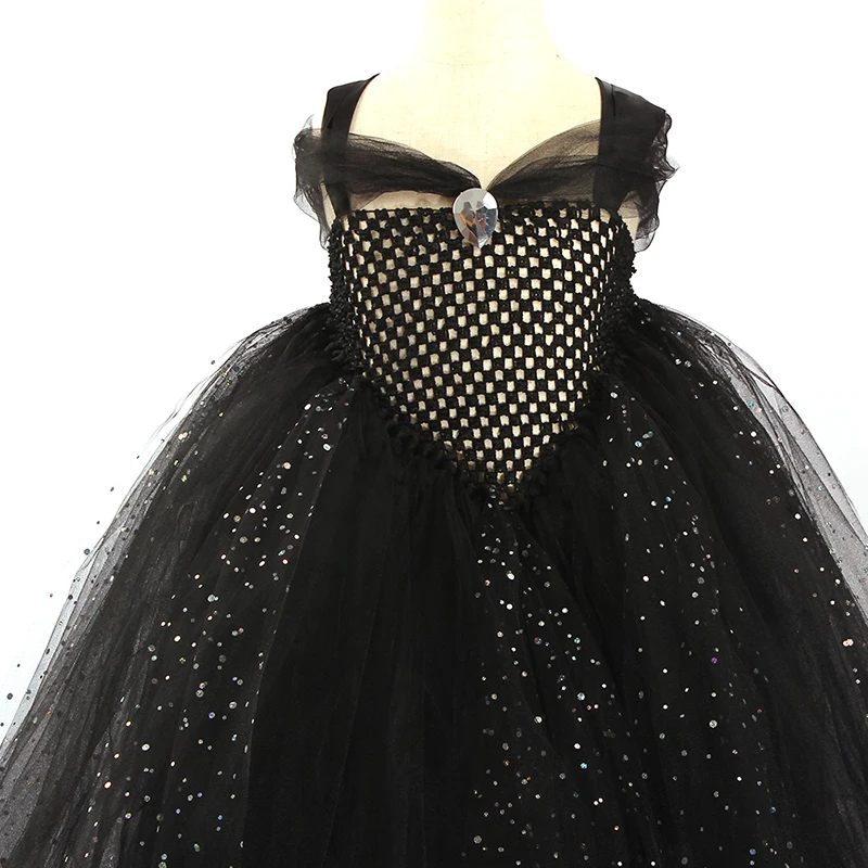 Glittery Hot Pink Tulle Girls Party Tutu Dress Princess Stunning Ball Gown Dress for Children Wedding Pageant Birthday Costume (16)