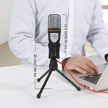 

High Quality Microphone With Stand Radio Broadcasting Studio Handheld PC Microphone Sound Studio Microphone Mic Noise Cancelling