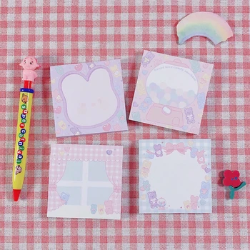 

50Sheets/Pack Kawaii Korean INS Cute Rabbit Candy Machine Memo Pad N Times Sticky Notes Portable Notepad School Office Supply