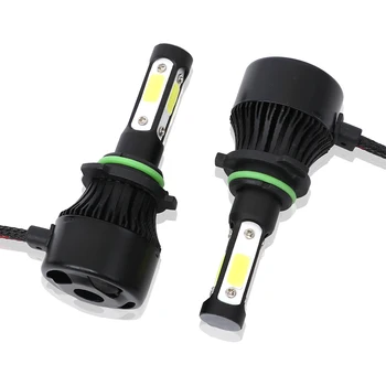 

2 Pieces Car Led Headlight Bulbs Super Brightness 4 Sides Led Chips Plug and Play H4 9007 H11 H7 9005 HB3 9006 HB4 Led Fog Bulbs