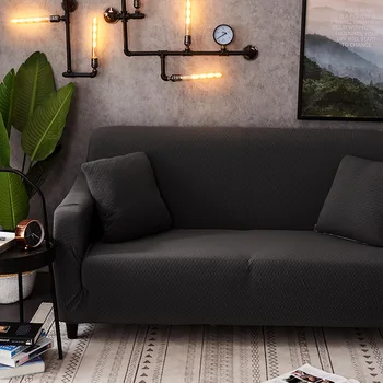 

Simple Japanese and Korean universal elastic waterproof sofa cover 100% polyester All-inclusive Elastic Couch Co For Dining Room