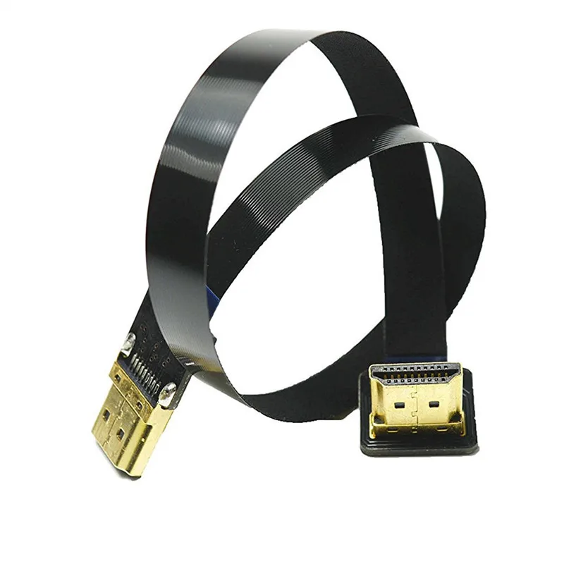 FPV HDTV штекер к HDMI-совместимый 90 градусов вверх адаптер 5 см-80 см FPC лента плоский
