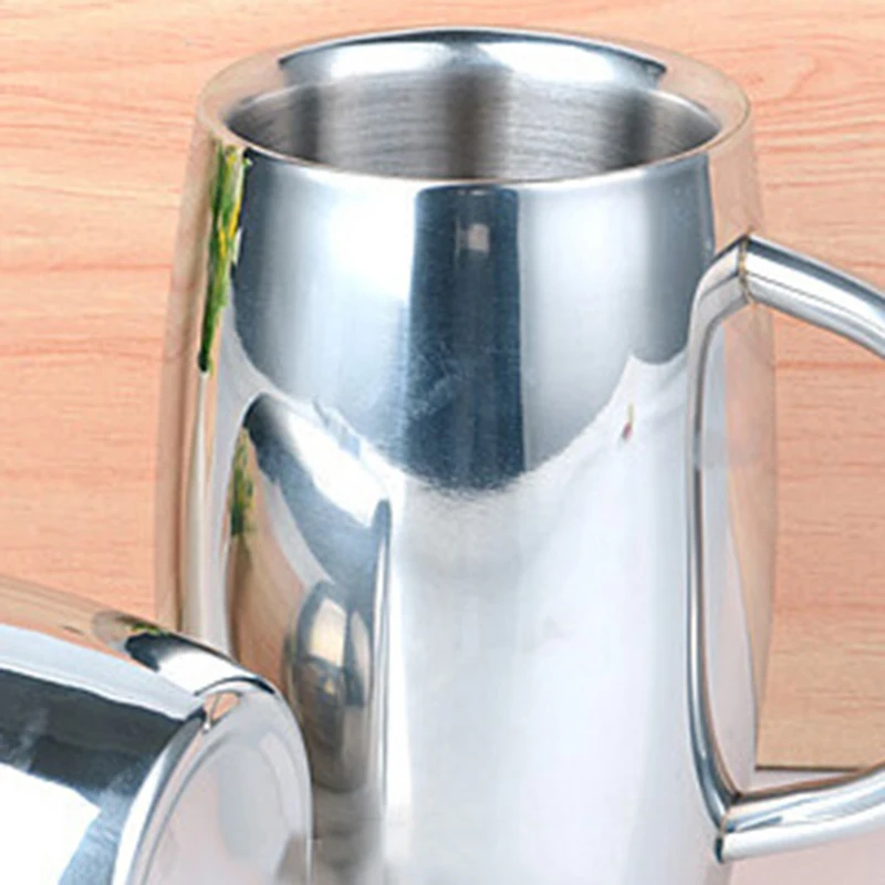 

Stainless Steel Barrel Camping 2 Wall Insulated Large Cup Tea Coffee Beer Mugs