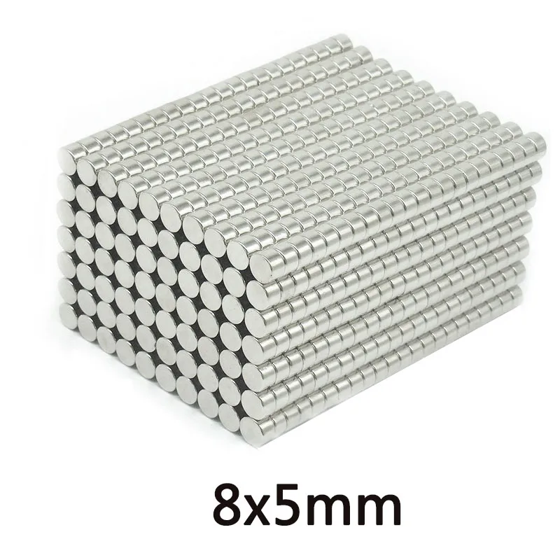 50/100/1000PCS 8x5 mm Small N35 Round Magnet 8mm*5mm Neodymium Dia 8x5mm Permanent NdFeB Strong Powerful 8*5 | Обустройство дома