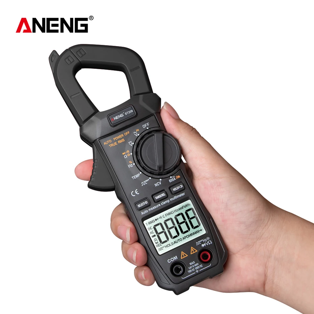 

Auto Range Clamp Meter Voltmeter ST209 Electrician Digital Multimeter 400V 6000 Counts True RMS Amp Current Tester for Mesuring