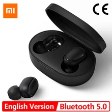 Xiaomi Redmi Airdots TWS Bluetooth наушники, стерео бас беспроводная гарнитура шумоподавления с микрофоном Handsfree наушники AI управление