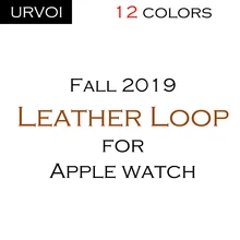 URVOI Leather loop for Apple Watch band for iwatch series 5 4 3 2 1 leather strap with magnet buckle comfortable soft New