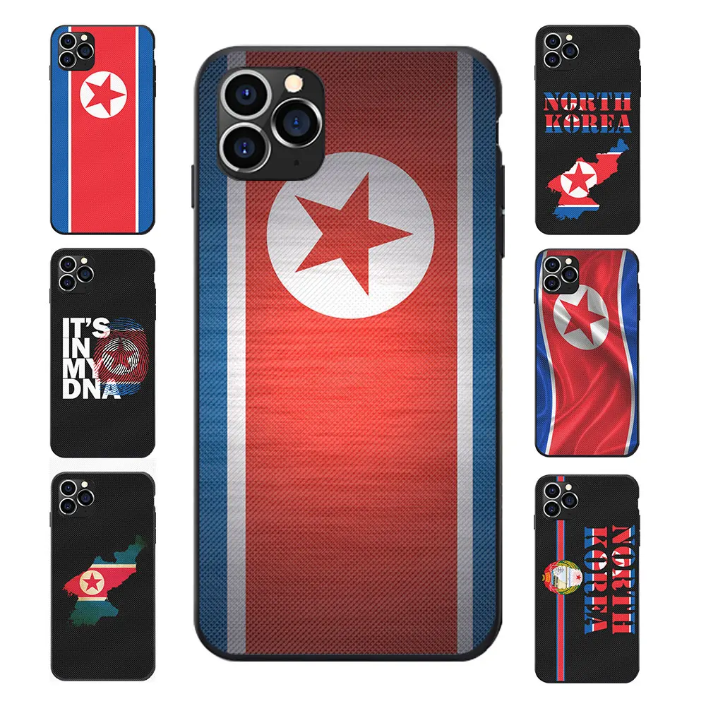 North Korea National Flag Coat Of Arms Dots Patterned TPU Phone Cases For iPhone 6 7 8 S XR X Plus 11 Pro Max | Мобильные телефоны