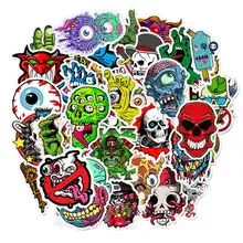 

50pcs Horror Skull Demon Hell Skeleton Mixed Graffiti Funny Phone Laptop Guitar Luggage Skateboard Bike Motorcycle Car Stickers