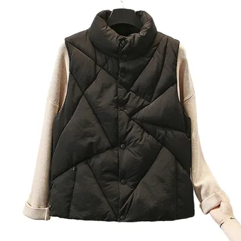 

Duck Down Reversible Women's Warm Vests Sleeveless Quilted Stand Collar Casual Female Jackets 2019 Autumn Winter Woman Waistcoat