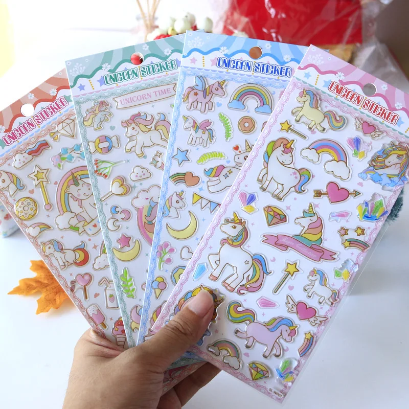 1 компл./лот Kawaii канцелярские наклейки Единорог девушка сердце декоративные