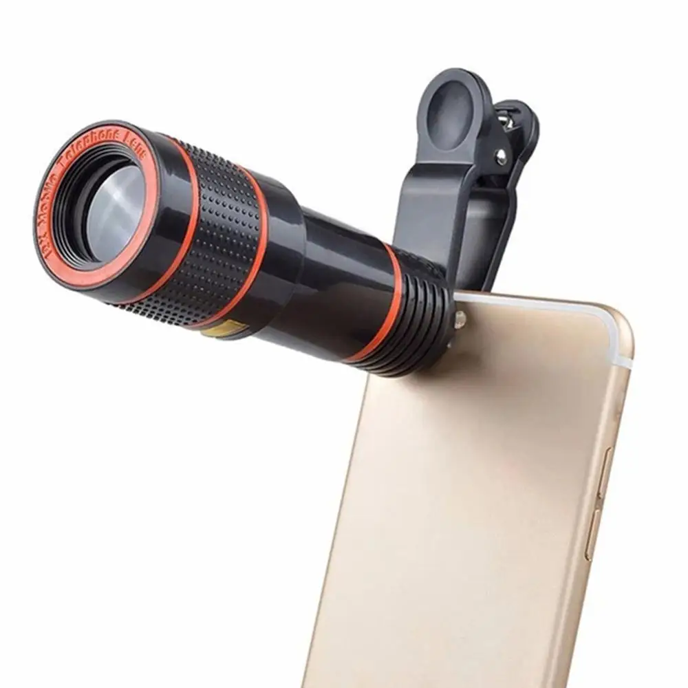 Гибкий 8x 12x оптический зум-объектив телескоп Монокуляр для мобильного телефона камера для игровых концертов Туризм