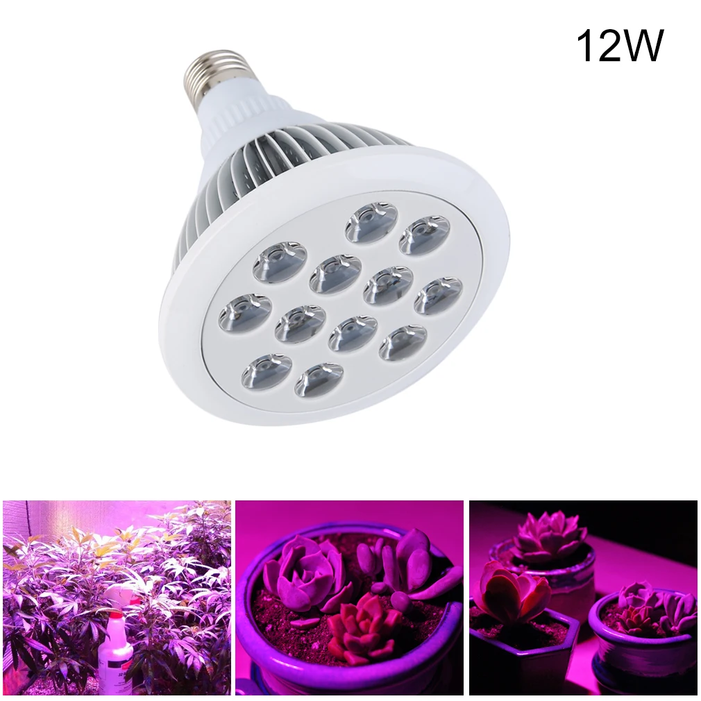 ICOCO 12W LED Plant Grow Light 85-265V LED Lighting LED Plants Growing Lamp For Hydroponics Flowers Plants Vegetables