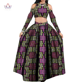 

african Tradition 2 piece set women Africa Clothing full sleeve Dashiki o-neck african wax prints for women clothing WY1024