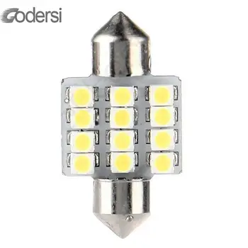 

2pcs Dome Light 31mm 12smd 1210 3528 Car Cob Dc 12v Interior Car Led Bulbs Lamp Interior Dome Lights Car Roof Reading Light Lamp
