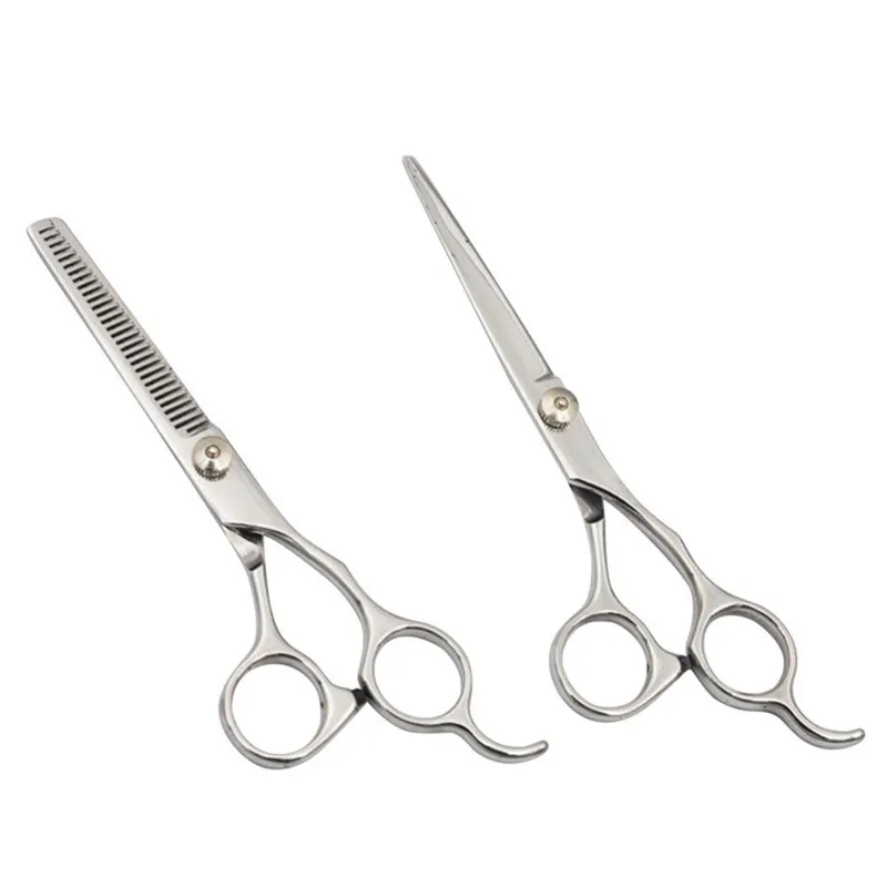 

Professional steel 6 inch hair scissors set cutting barber salon haircut thinning shears hairdressing scissors
