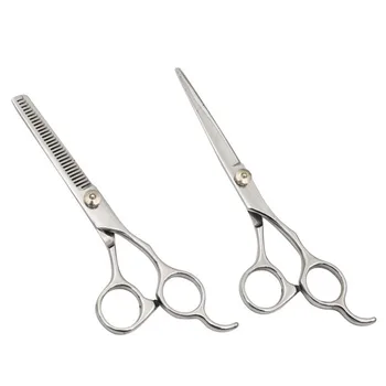 

Professional steel 6 inch hair scissors set cutting barber salon haircut thinning shears hairdressing scissors