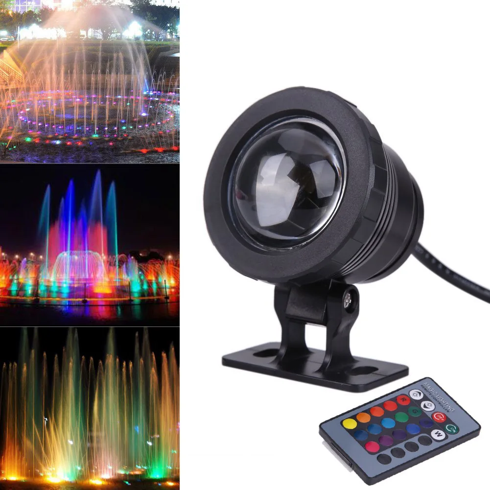 Impermeável RGB LED Flood Light, fonte subaquática,