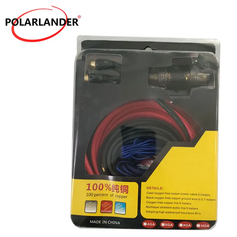 Car Audio Wires Amplifier Installation Kit AMP Power Cable 1500W 10GA Subwoofer Speaker With AGU FUSE High quality Pure copper