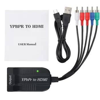 

5Rca Component To Hdmi Active Adapter Cable 5Rca Ypbpr To Hdmi Converter Video Audio For Laptop Dvd For Xbox