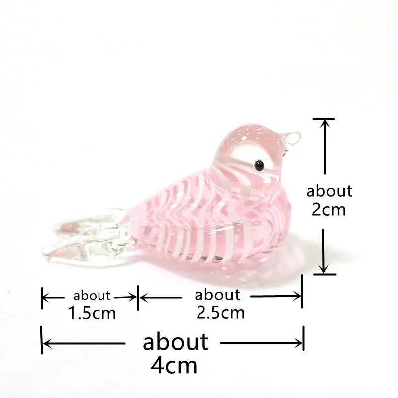 Custom Handmade Glass Bird Miniature Figurines Japanese Style Cute Tiny Animal Craft Ornaments Home Fairy Garden Decor ornament crafts miniature figurines miniature ornament cat figurine decoration cat figurines glass ornament wood figurines feather bird figurines mini penguin figurines wooden bear figurines