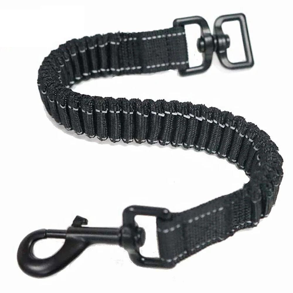 

Black Elastic Nylon Extending Short Lightweight Dog Leash Reflective Pet Dog leash dog leash running walk train for large pets