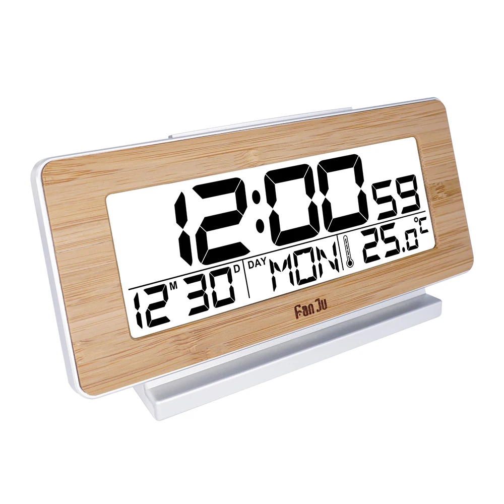 Электронный цифровой светодиодный Будильник с термометром, функцией повтора подсветки, настольные часы, украшение дома