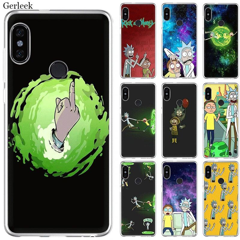 

Mobile Phone Case For Xiaomi Redmi Note 4 4X 3 5 6 7 Pro 5A Hard Cover Rick And Morty