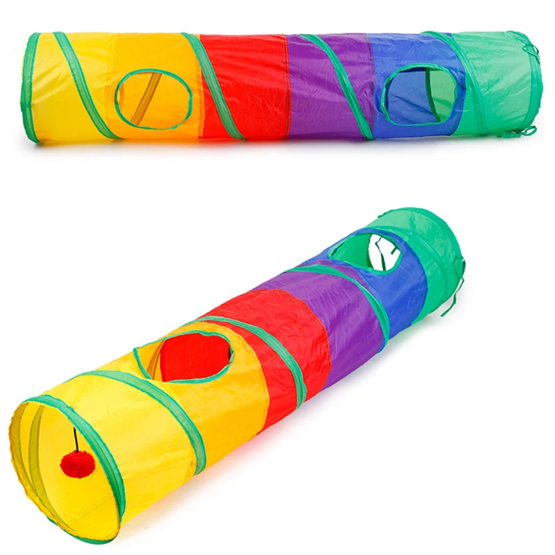 Collapsible Cat Tunnel Toy – Interactive Tube for Indoor & Outdoor Play 4
