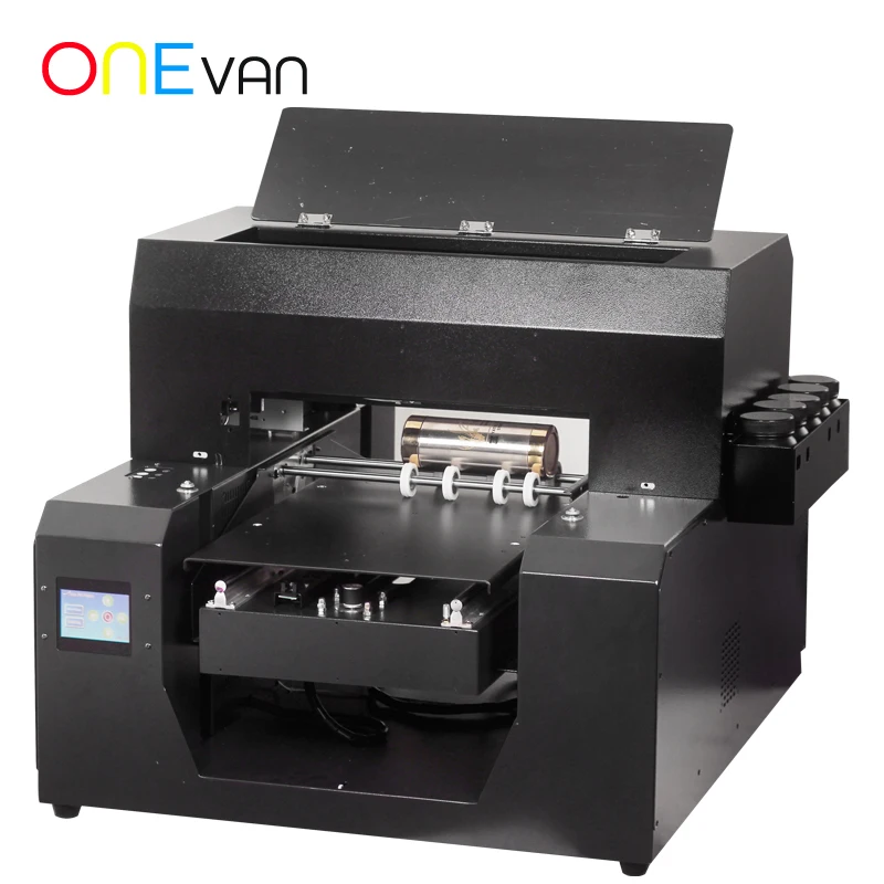  ONEVAN.A3 UV Printer & 1390 Printed Head for Cylindrical T-shirt wood 3D Rotation Embossed Printer 